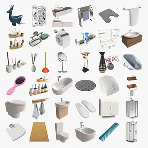 3D Bathroom items