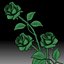 Roses bas-relief for CNC router or printer
