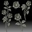 Roses bas-relief for CNC router or printer