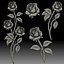 Roses bas-relief for CNC router or printer