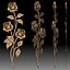 Roses bas-relief for CNC router or printer