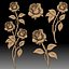 Roses bas-relief for CNC router or printer