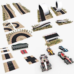 Low poly race track