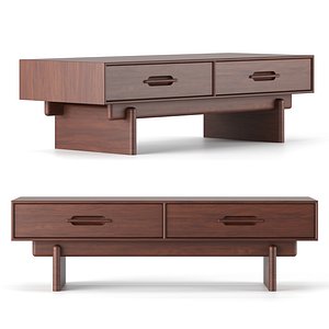 West Elm Collins Solid Wood Storage Coffee Table