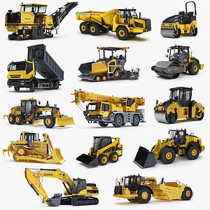 Collection Road Heavy Construction Machinery