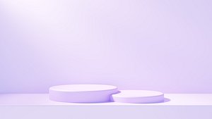 3D Studio  mockup Purple minimal clean podium stage for product presentation model