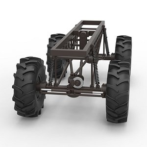 Chassis of Redneck Rave Mud truck Scale 1 to 25
