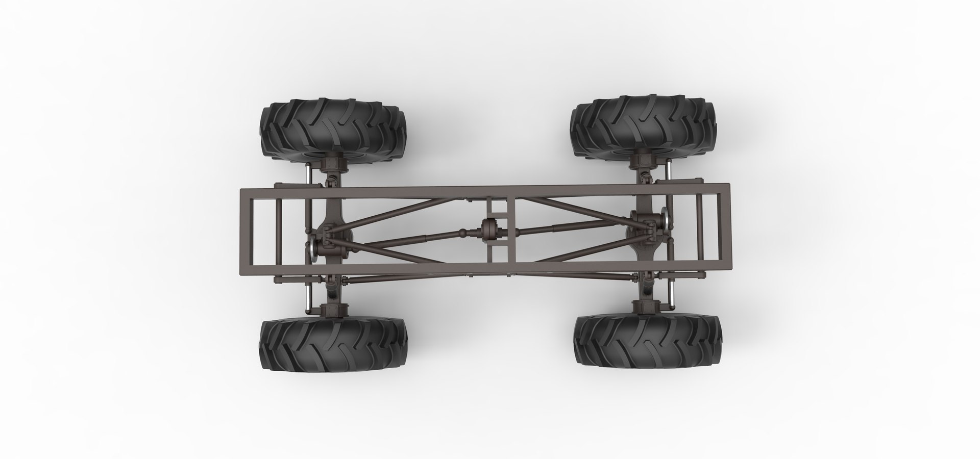 3D Diecast Chassis Of Redneck Rave Mud Truck Scale 1 To 25 Model ...