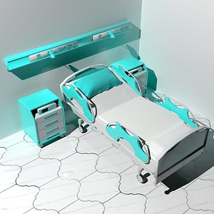 Hospital Room 3 v2 3D model