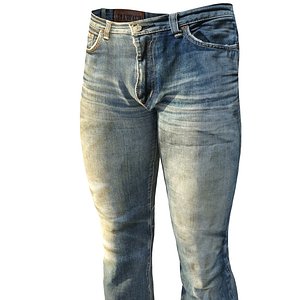 Faded Boot Cut Jeans(Low Poly)