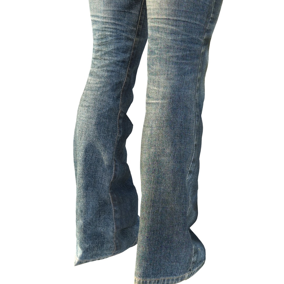 Realistic Faded Jeans 3d Blend   E3 