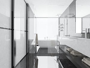 Modern Bath Room - 014 3D model
