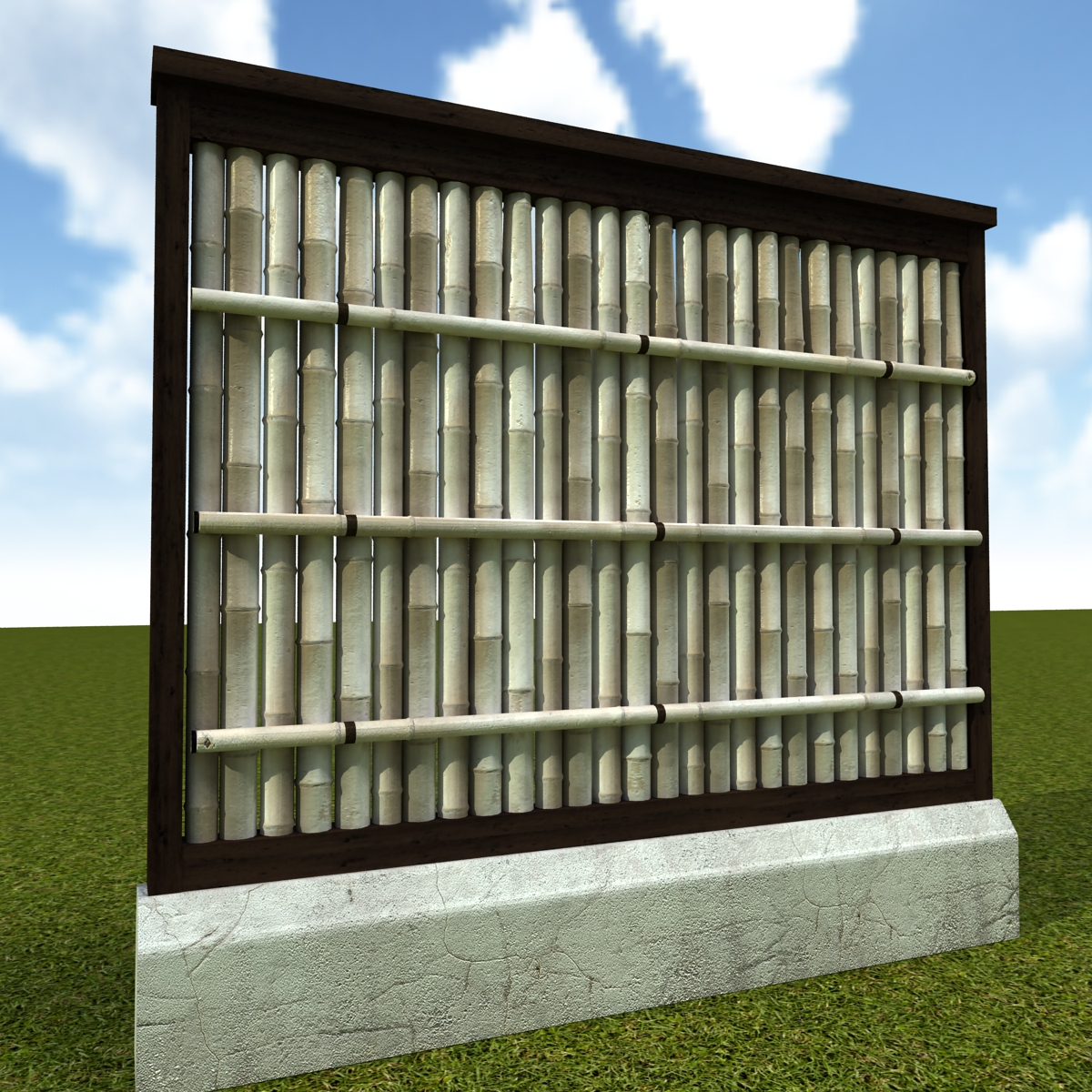 3D модель Бамбуковый забор - TurboSquid 1031611