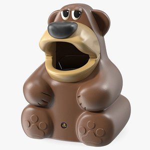 Bear-Shaped Trash Can 3D