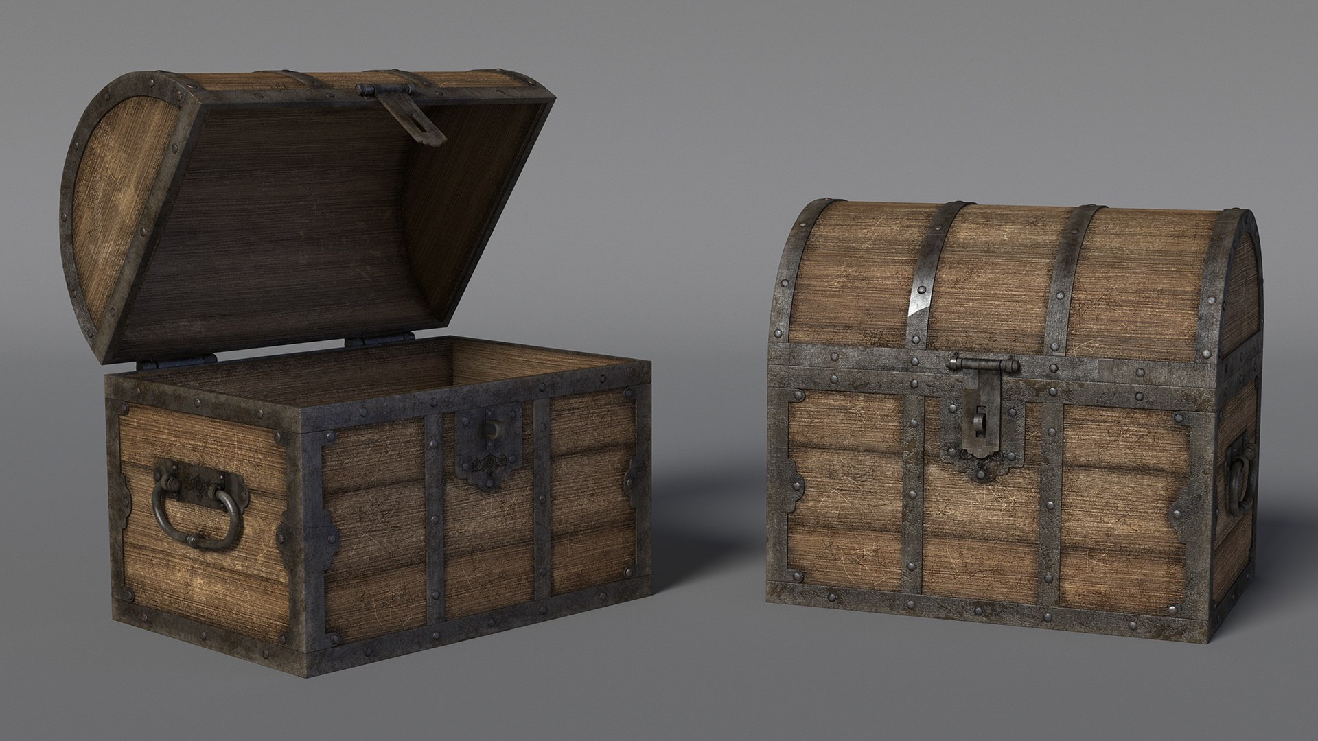 Antique Wooden Chest 3D Model - TurboSquid 2185964