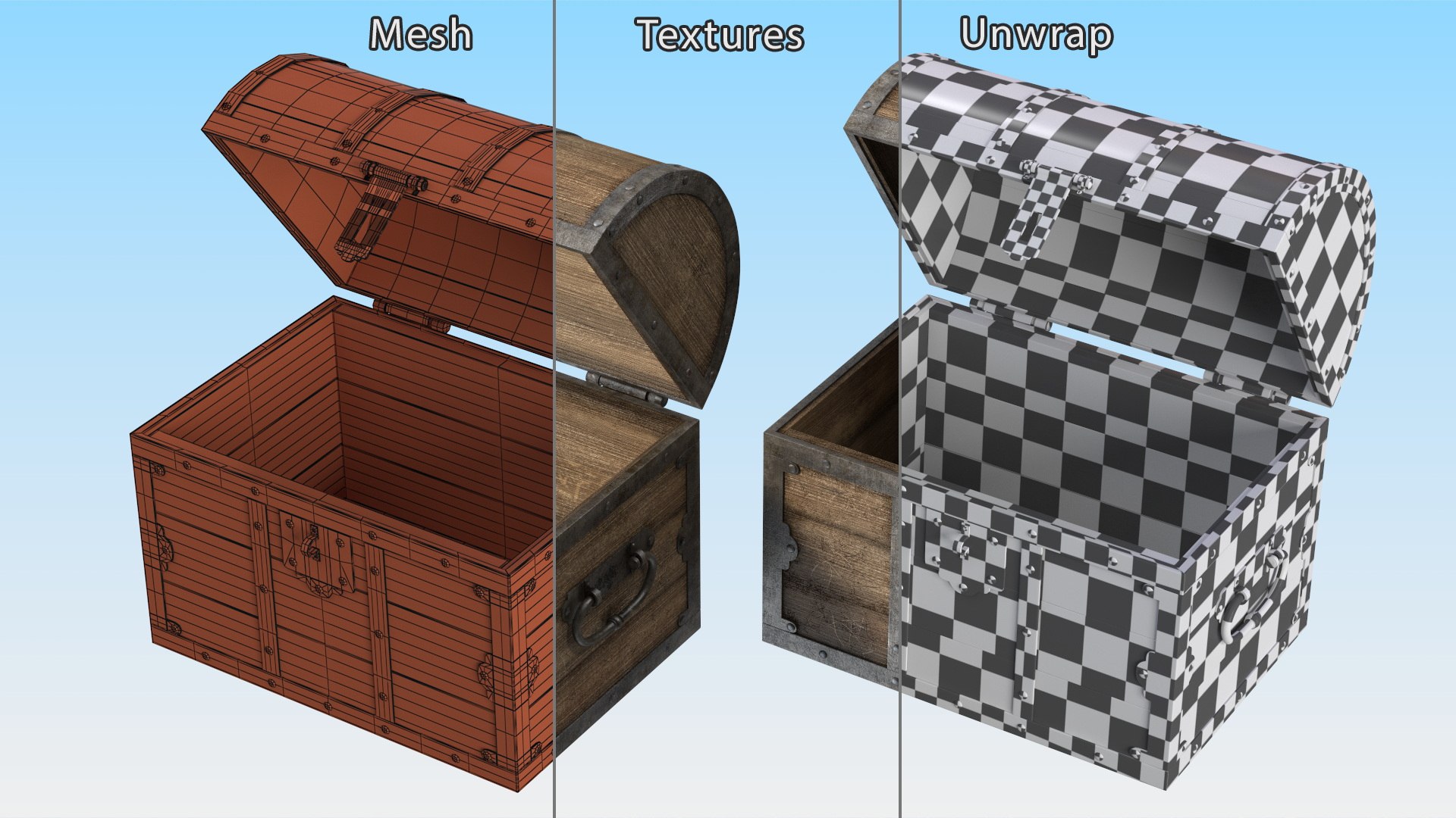 Antique Wooden Chest 3D Model - TurboSquid 2185964