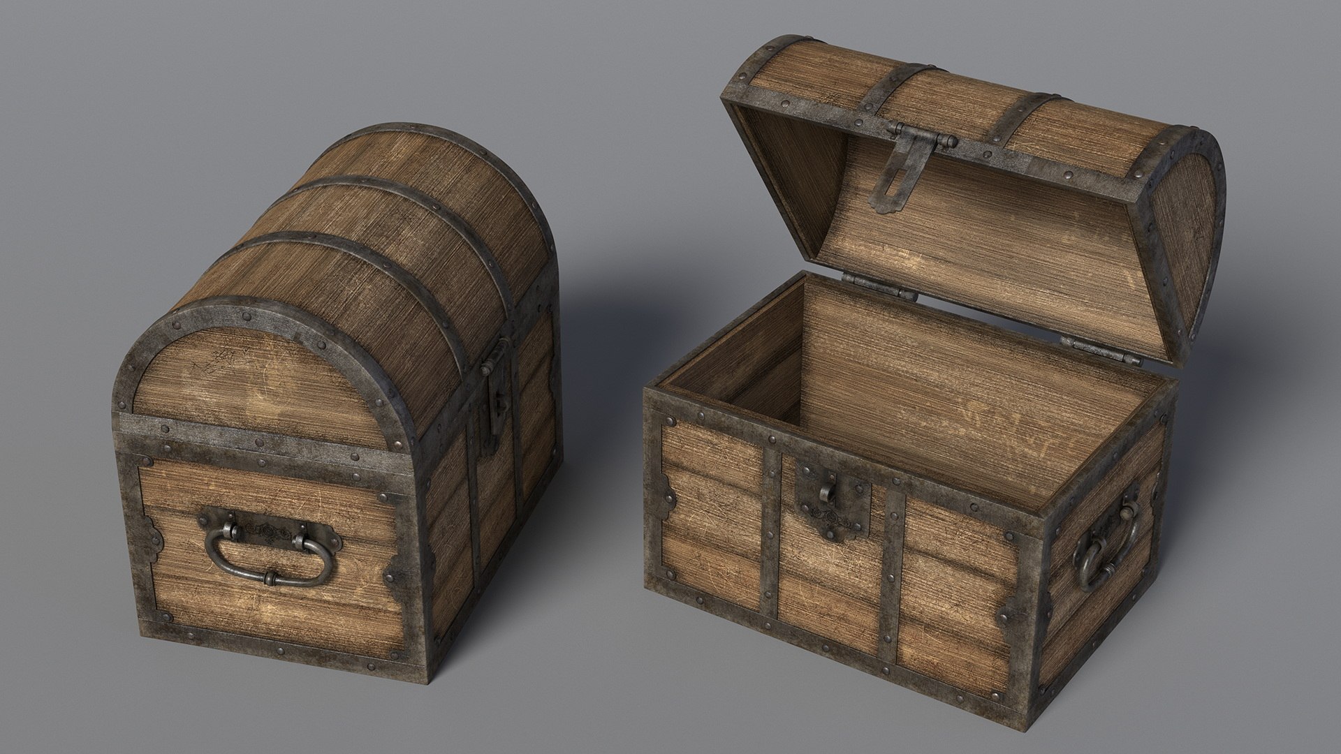 Antique Wooden Chest 3D Model - TurboSquid 2185964