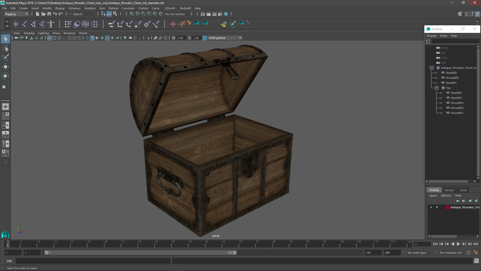 Antique Wooden Chest 3D Model - TurboSquid 2185964