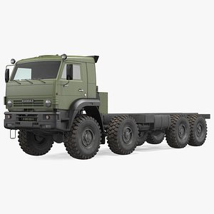 3D kamaz 6350 8x8 military truck