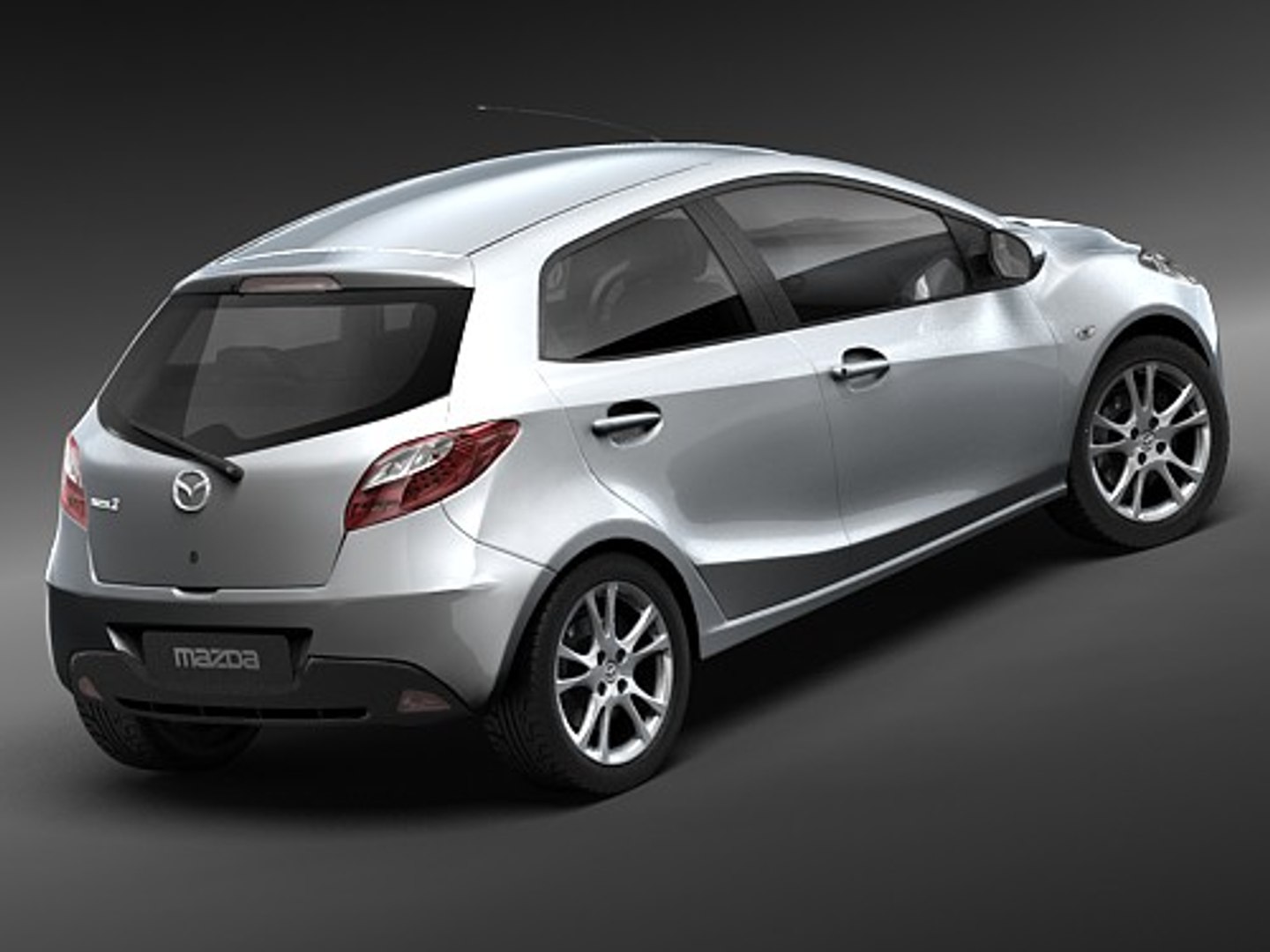 3d Model Of Mazda 2 2008 Car