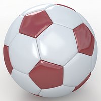 Soccerball SuperHighPoly red