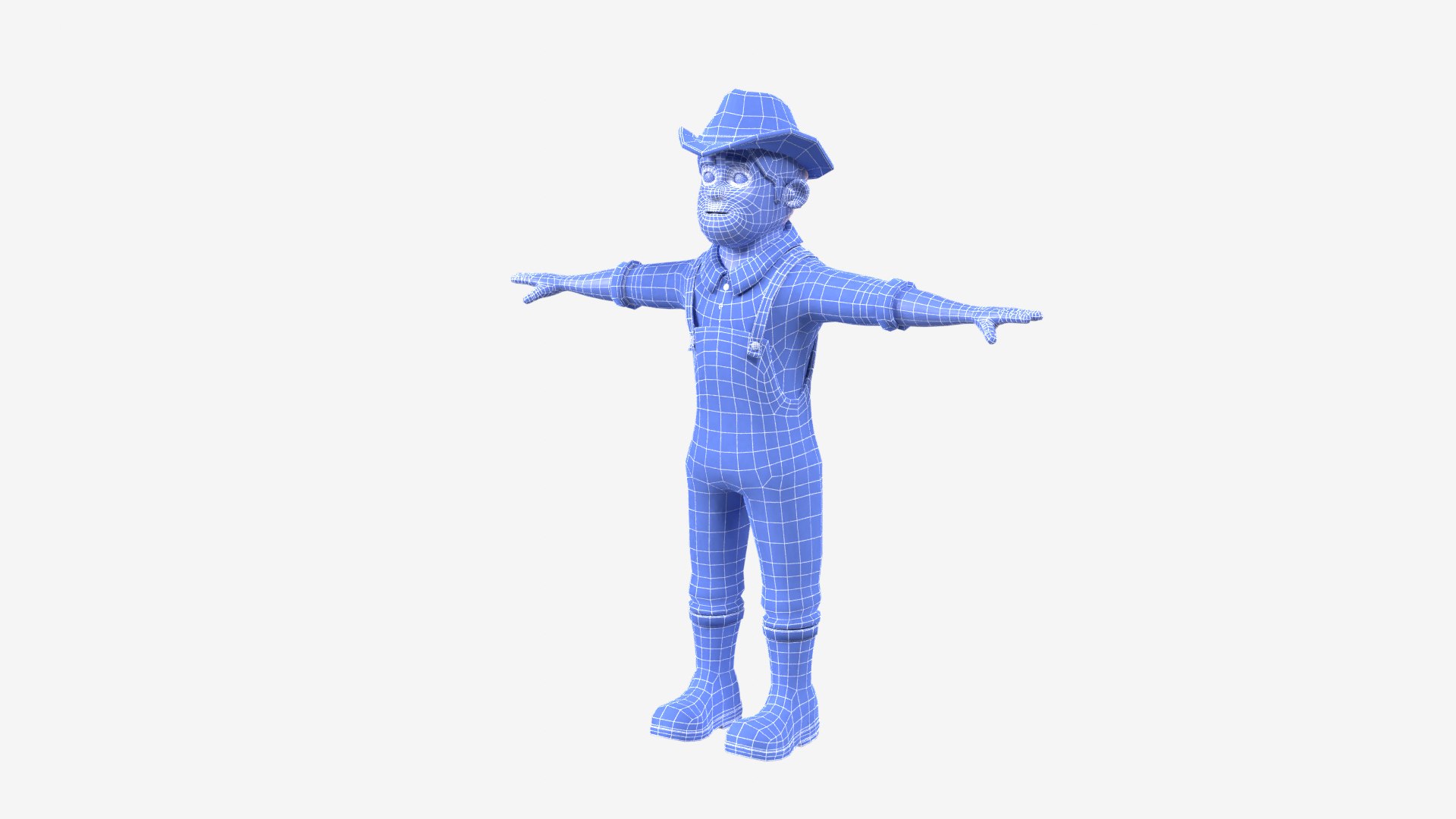 Cartoon Farmer V2 Model - TurboSquid 2190115