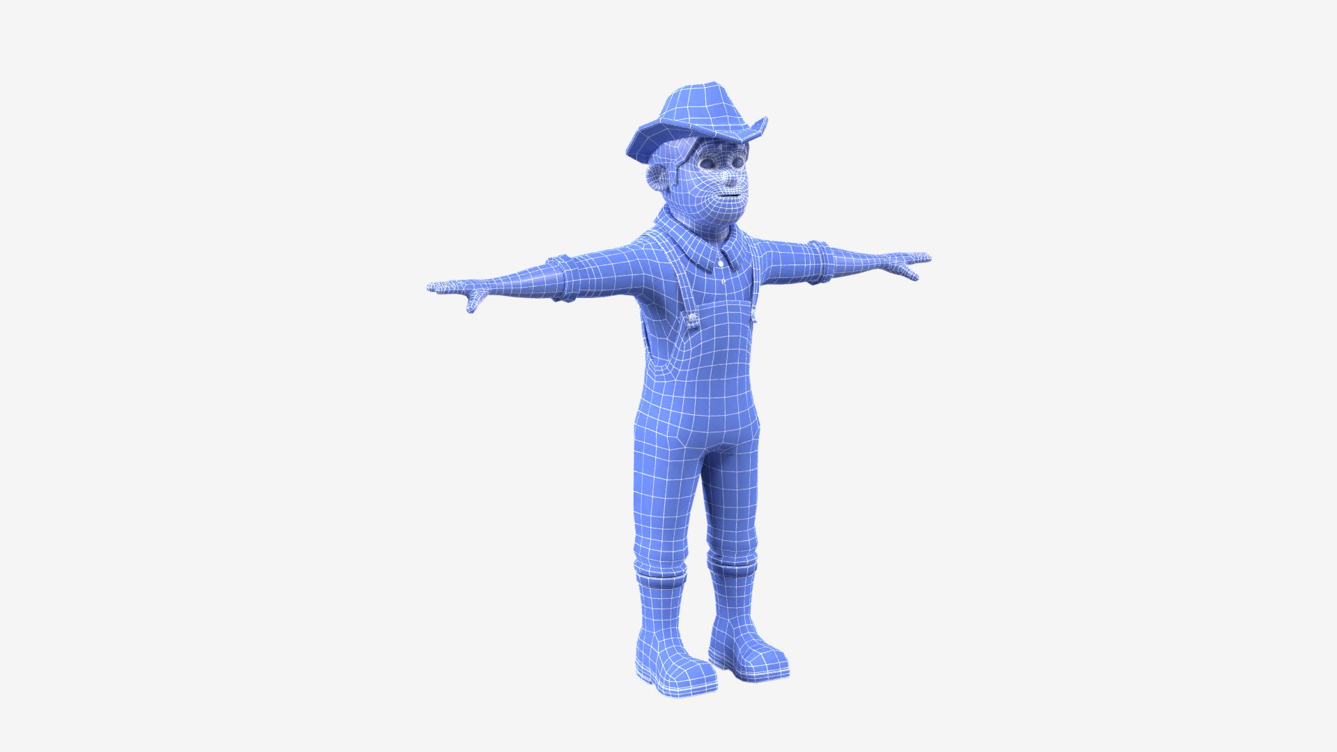 Cartoon Farmer V2 Model - TurboSquid 2190115