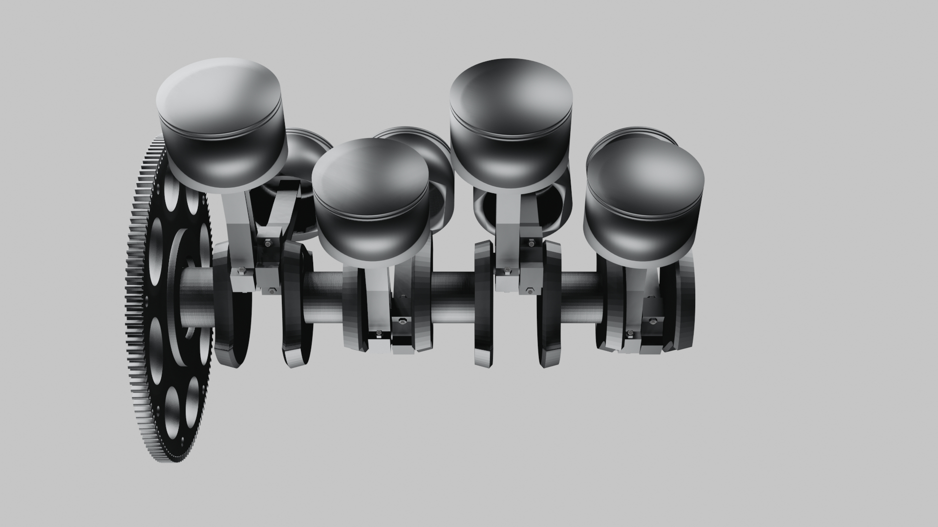 3D Animated V6 Engine Pistons - TurboSquid 1731470
