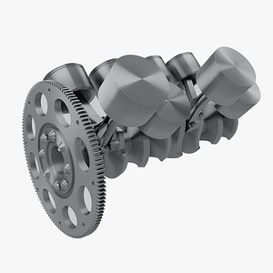 Animated V8 Engine Pistons
