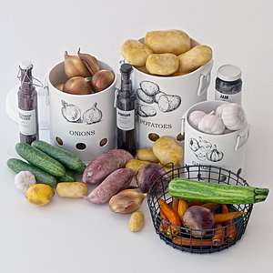 3D grocery vegetables model