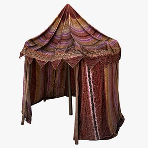 3D model Ancient Tent Market Stall