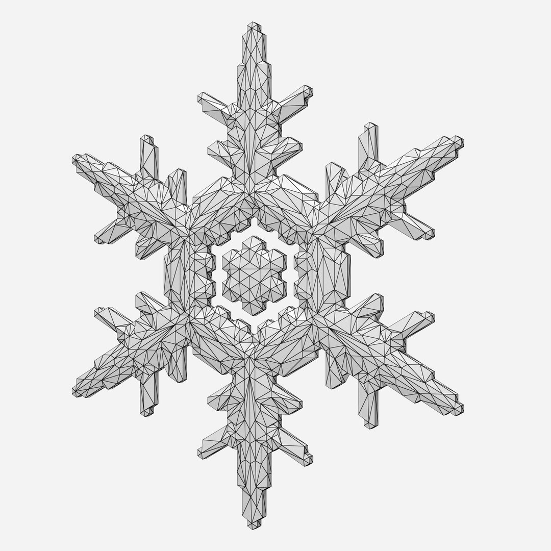 3d model of snowflake snow flake
