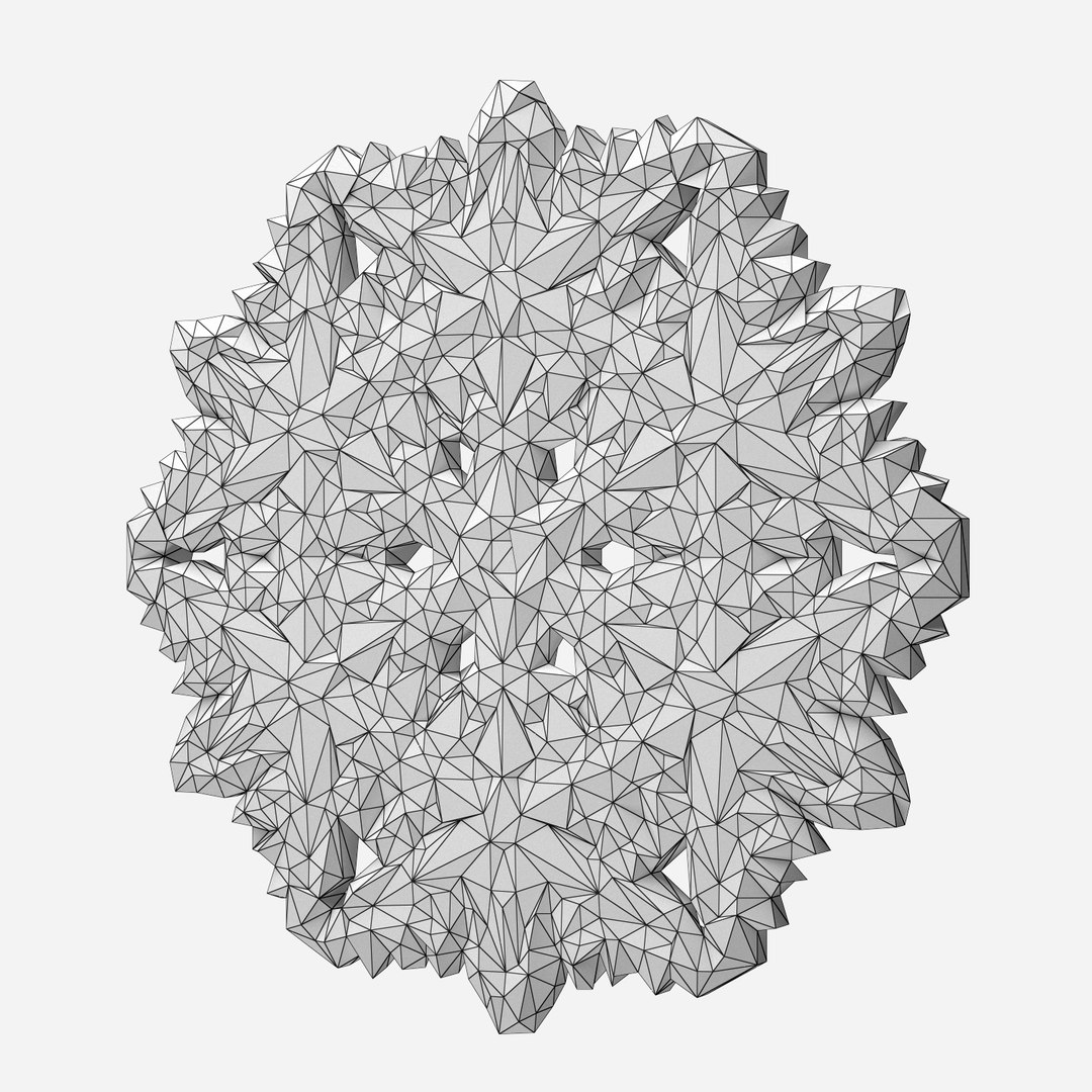 3d model of snowflake snow flake