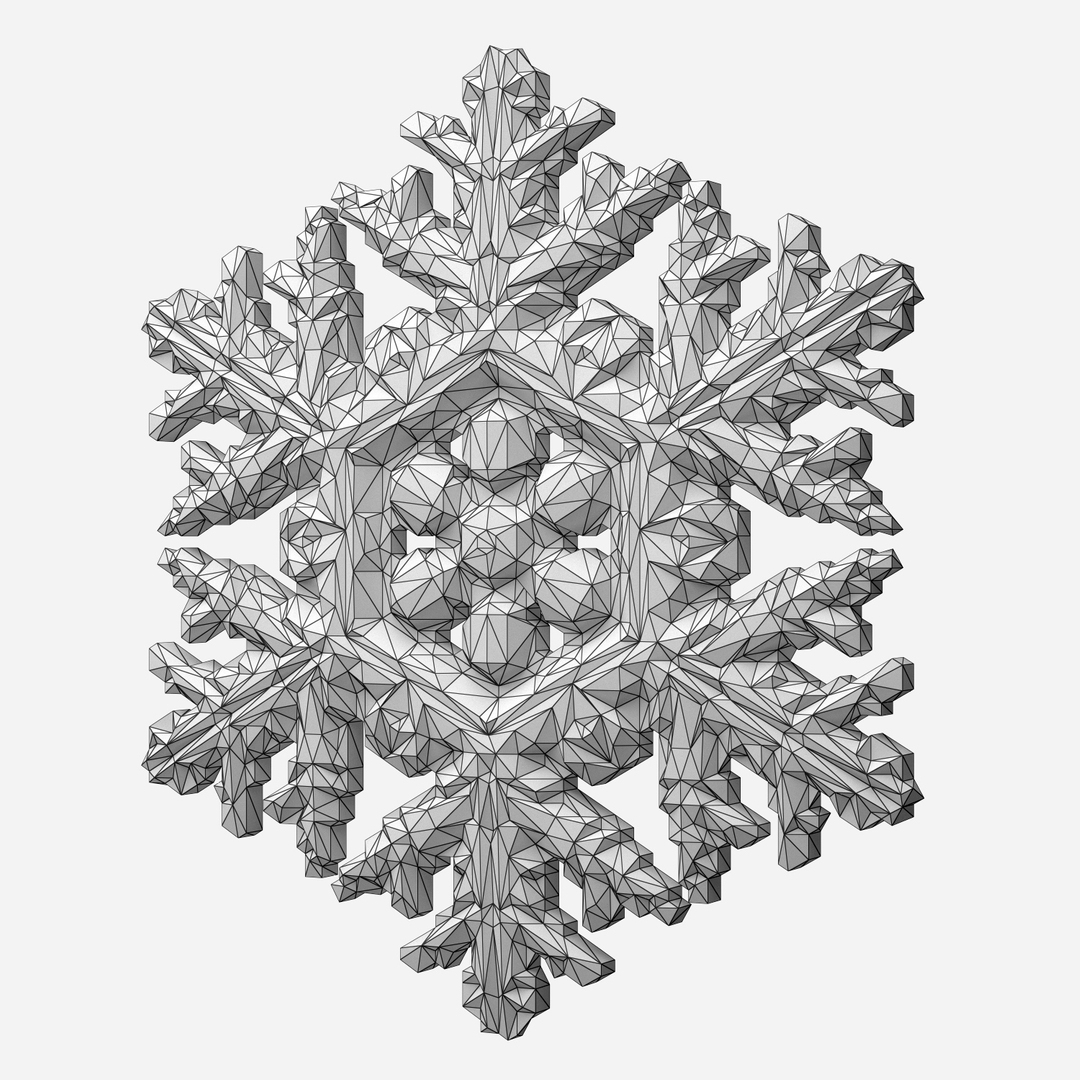 3d model of snowflake snow flake