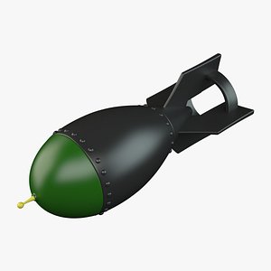 3d cartoon aerial bomb