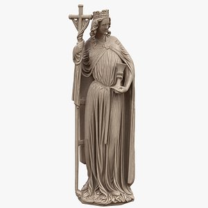 3D saint cross statue model