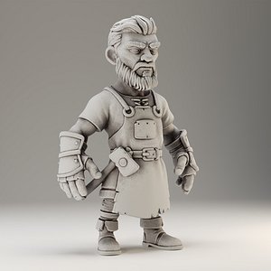 Stylized Viking 07 3D model