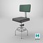 Alter Laborstuhl Low-Poly PBR