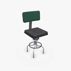 3D model Old Lab Chair Low-poly PBR