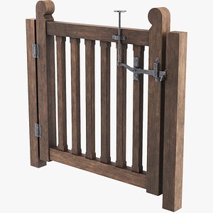3D Wooden Gate