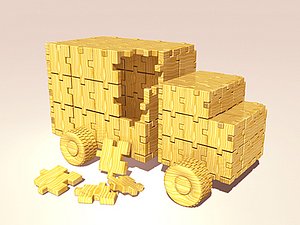 puzzle truck 3d 3ds