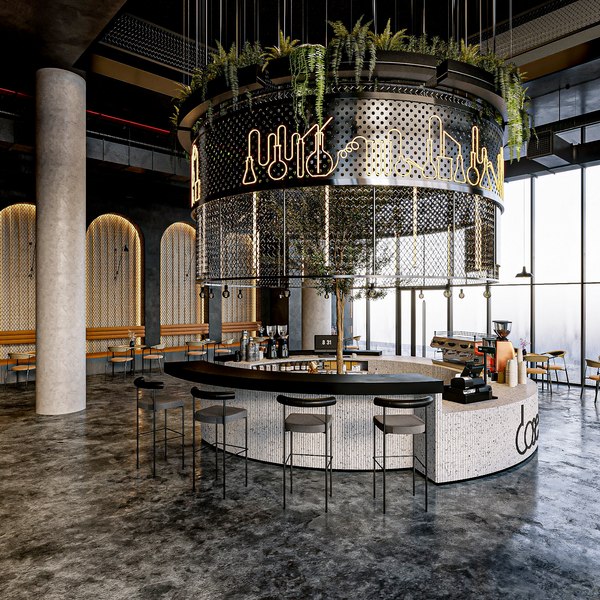 Cafe Design 22 for Cinema 4D3D模型 - TurboSquid 1976507