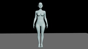 Female Character Low Poly model