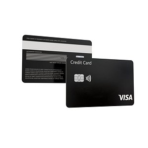 3D Simple Black Credit Card model