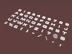 more Alphabet Letters & Characters in 3 Fonts