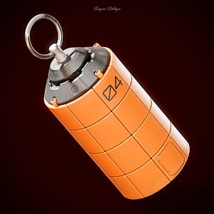 Sci-fi Bio Grenade 3D