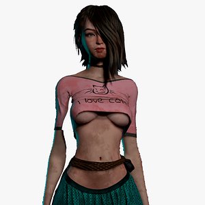 Survivor Lady 1 Game Ready Low-poly 3D