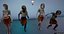Survivor Girl 1 Gotowa do gry Low-poly 3D
