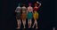 Survivor Girl 1 Gotowa do gry Low-poly 3D