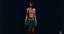 Survivor Girl 1 Gotowa do gry Low-poly 3D